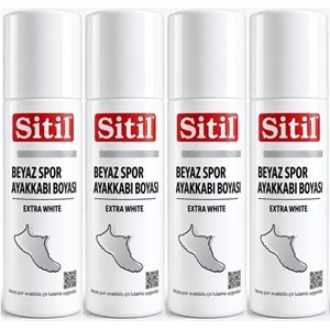 Sitil Beyaz Sneaker Beyaz Spor Ayakkabı Boyası Likit (Yenileyici) 75 ML (4 Lü Set)