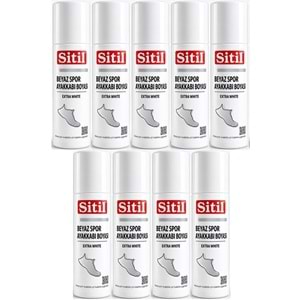 Sitil Beyaz Sneaker Beyaz Spor Ayakkabı Boyası Likit (Yenileyici) 75 ML (9 Lu Set)