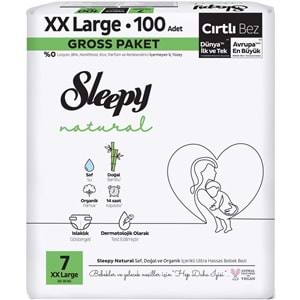 Sleepy Bebek Bezi Natural 7 Beden 20-30 KG XXLarge 200 Adet Süper Ekonomik Gross Pk