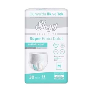 Sleepy Yetişkin Bezi Emici Külot M - Orta - Medium 180 Adet (6PK*30)