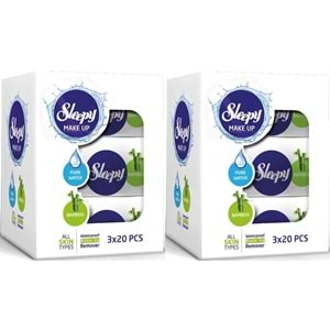 Sleepy Yüz Temizleme Havlusu Bamboo Make Up 120 Yaprak (6PK*20)