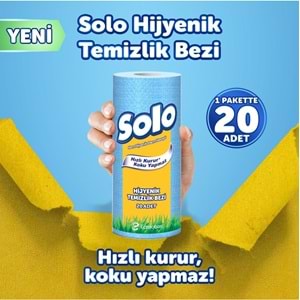 Solo Hijyenik Temizlik Bezi (İç adet 20 Li) (Kokusuz ve Hızla Kuruyan) (2 Li Set)