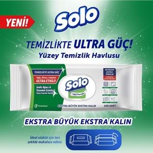 Solo Yüzey Temizlik Havlusu - Mendili 100 Yaprak Okaliptus & Çam Esintisi (3 Lü Set) 300 Yaprak