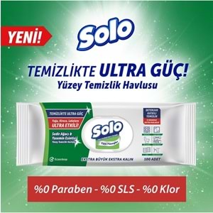 Solo Yüzey Temizlik Havlusu - Mendili 100 Yaprak Sedir Ağacı & Yasemin Esintisi (3 Lü Set) 300 Yprk