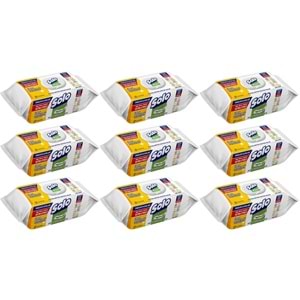 Solo Yüzey Temizlik Havlusu - Mendili 100 Yaprak Limon & Portakal Tazeliği (9 Lu Set) 900 Yaprak
