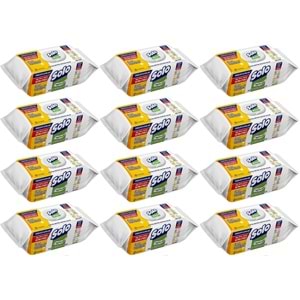 Solo Yüzey Temizlik Havlusu - Mendili 100 Yaprak Limon & Portakal Tazeliği (12 Li Set) 1200 Yaprak