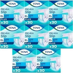 Tena Proskin Slip Plus Bel Bantlı Yetişkin Bezi XL - Ekstra Büyük - Extra Large 240 Adet