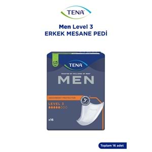 Tena Men Emici Koruma Level 3 Erkek Mesane Pedi 64 Adet