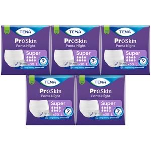 Tena Proskin Pants Süper Night Gece Emici Külot Yetişkin Bezi L - Büyük - Large 150 Adet
