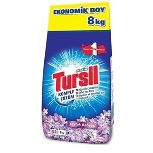 Tursil Matik Toz Çamaşır Deterjanı 16KG Leylak Bahçesi (106 Yıkama) Renkli/Beyazlar (2PK*8KG)