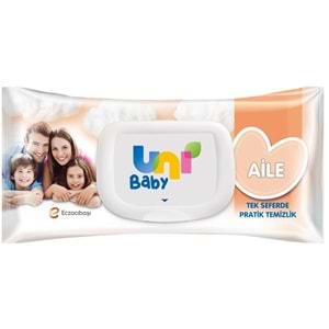 Uni Baby Islak Havlu Mendil 90 Yaprak Aile (3 Lü Set) 270 Yaprak Plastik Kapaklı