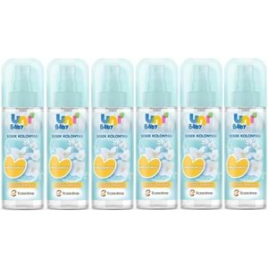 Uni Baby Bebek Kolonyası 150ML Nemlendiricili/Çiçeksi Ferahlık (6 Lı Set)