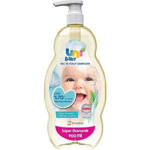 Uni Baby Bebek Saç ve Vücut Şampuanı 900ML Klasik (Pompalı) (5 Li Set)