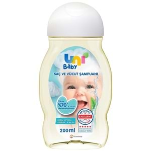 Uni Baby Bebek Saç ve Vücut Şampuanı 200ML Klasik (12 Li Set)