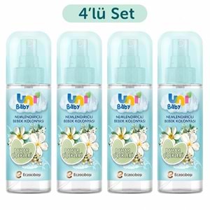 Uni Baby Bebek Kolonyası 150ML Nemlendiricili - Bahar Çiçekleri (4 Lü Set)
