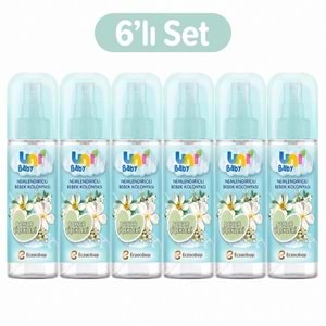 Uni Baby Bebek Kolonyası 150ML Nemlendiricili - Bahar Çiçekleri (6 Lı Set)