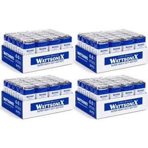 Wattsonıx Çinko Karbon 9V PİL Tekli 1 Adet (80 Li Set)