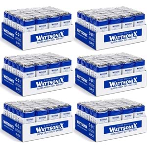 Wattsonıx Çinko Karbon 9V PİL Tekli 1 Adet (120 Li Set)