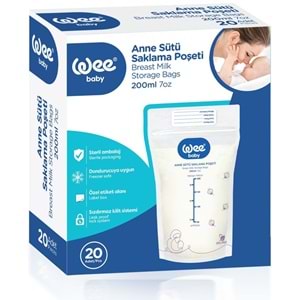 Wee Baby Anne Sütü - Süt Saklama Poşeti 20 Li Pk (Dondurucuya Uygun) (24 Lü Set)
