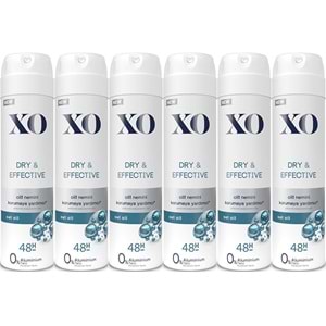 XO Deodorant 150ML Women-Kadın Dry & Effective (6 Lı Set)