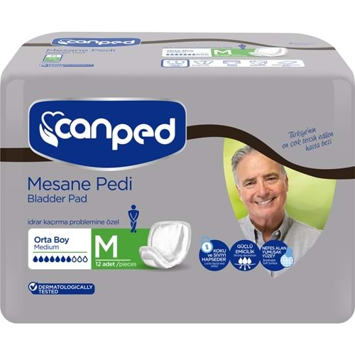 Canped Mesane Pedi Klasik Erkek M - Orta (İç Adet 12 Li) Tekli Paket