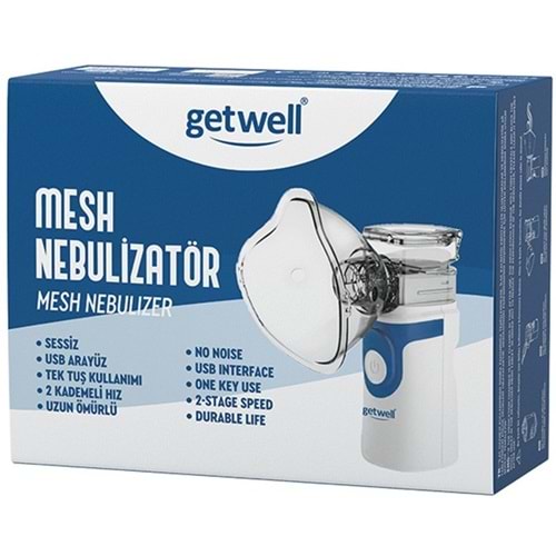 Getwell Mesh Nebulizatör Şarjlı - Sessiz - Taşınabilir (Yetişkinler ve Çocuklar için)
