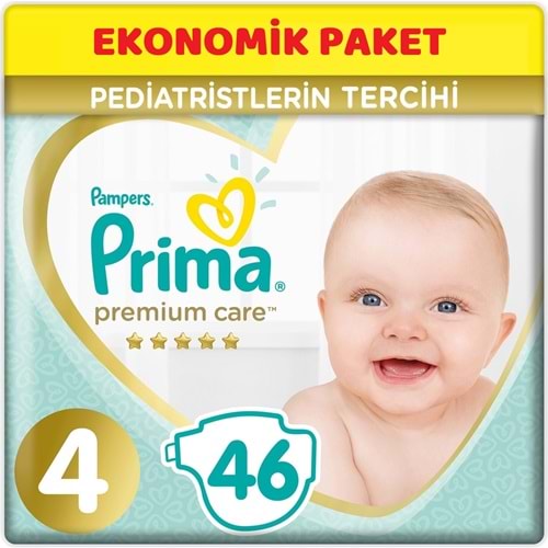 Prima Premium Care Bebek Bezi 4 Beden 9-14 KG Maxi 46 Adet Ekonomik Pk
