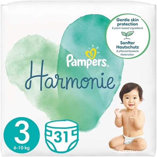 Prima Pampers Harmonie Bebek Bezi 3 Beden 6-10 KG Midi 31 Adet Ekonomik Pk