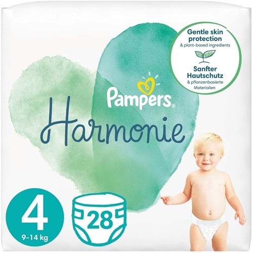 Prima Pampers Harmonie Bebek Bezi 4 Beden 9-14 KG Maxi 28 Adet Fırsat Pk
