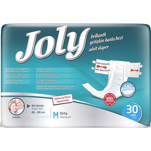 Joly Yetişkin Bezi Bel Bantlı M - Orta - Medium 30 Adet