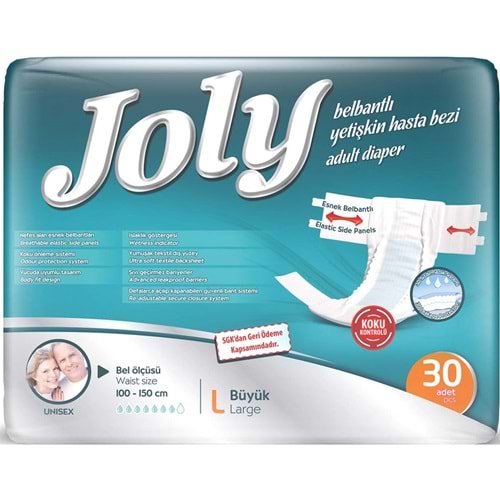 Joly Yetişkin Bezi Bel Bantlı L - Büyük - Large 30 Adet