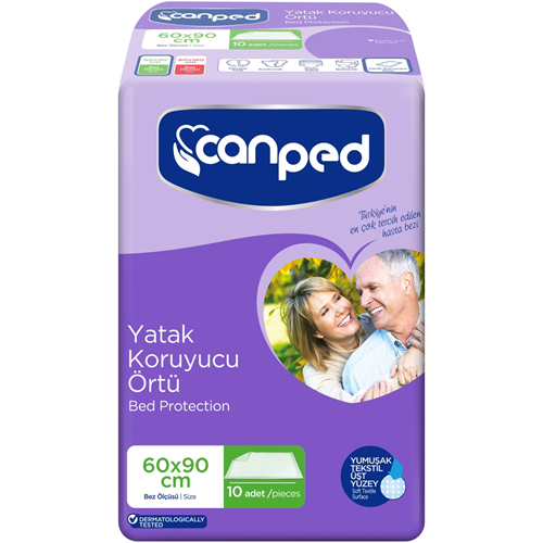 Canped Yetişkin Yatak Koruyucu Örtü 60*90CM 10 Adet Tekli Pk