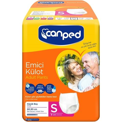 Canped Emici Külot Yetişkin Bezi S - Small - Küçük (İç Adet 9) Tekli Pk