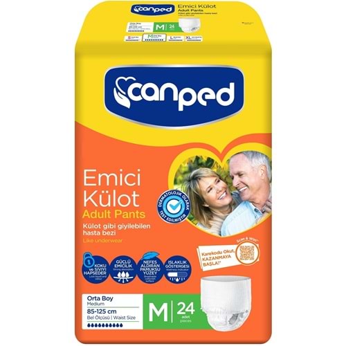 Canped Emici Külot Yetişkin Bezi M - Orta - Medium 24 Adet Fırsat Pk