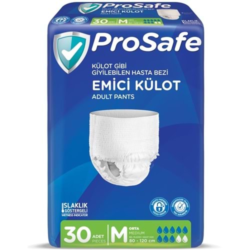 Prosafe Emici Külot Yetişkin Bezi M - Orta - Medium 30 Adet Tekli Pk