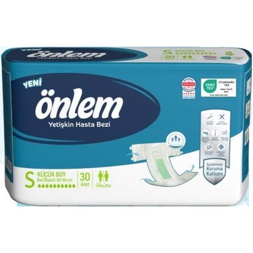 Önlem Yetişkin Bezi Bel Bantlı Tekstil Yüzey S - Small - Küçük (30 Adet)