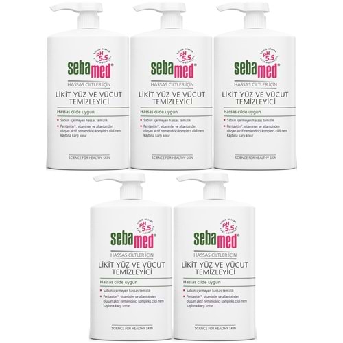 Sebamed Yüz ve Vücut Temizleyici Likit 300 ML (5 Li Set)