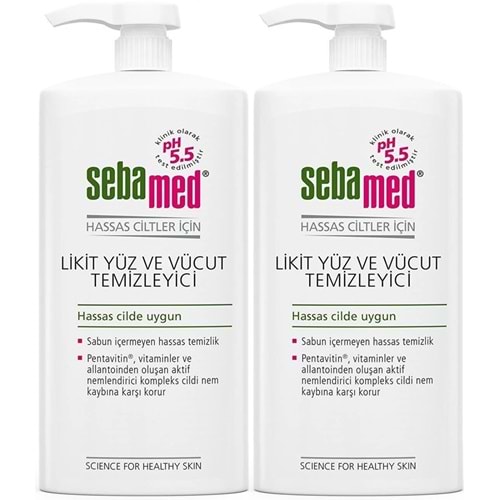 Sebamed Yüz ve Vücut Temizleyici Likit 750 ML (2 Li Set)