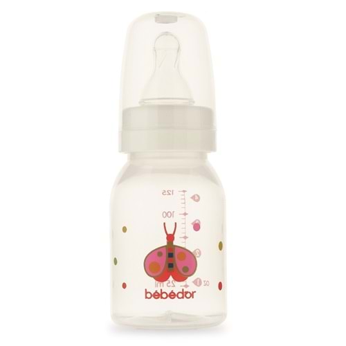 Bebedor Desenli PP Biberon 125ML (Kod:23302) - Kırmızı