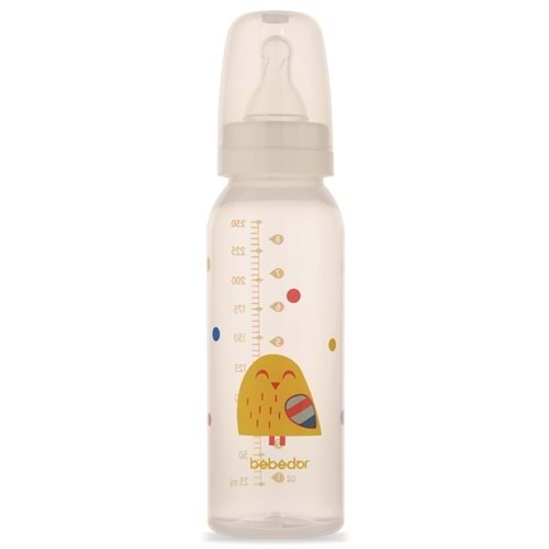 Bebedor Desenli PP Biberon 250ML (Kod:24302) - Sarı