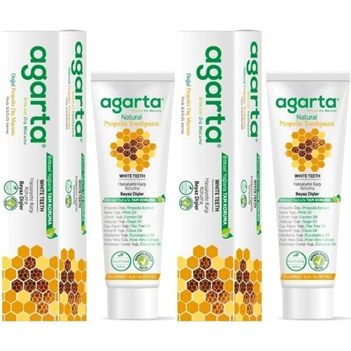 Agarta Doğal Diş Macunu 100ML Propolis (2 Li Set)