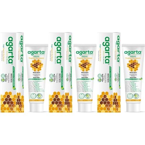 Agarta Doğal Diş Macunu 100ML Propolis (3 Lü Set)