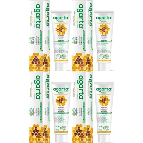 Agarta Doğal Diş Macunu 100ML Propolis (4 Lü Set)