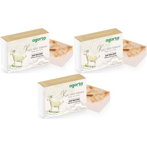 Agarta El Yapımı Doğal Sabun 150GR Keçi Sütü (3 Lü Set)