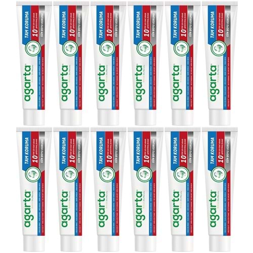 Agarta Doğal Tam koruma Diş Macunu 75 ML Gün Boyu Koruma (12 Li Set)