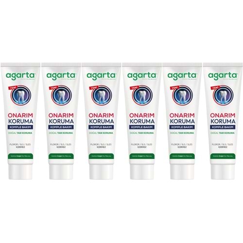 Agarta Doğal Tam koruma Diş Macunu 90 ML Onarım & Koruma (6 Lı Set)