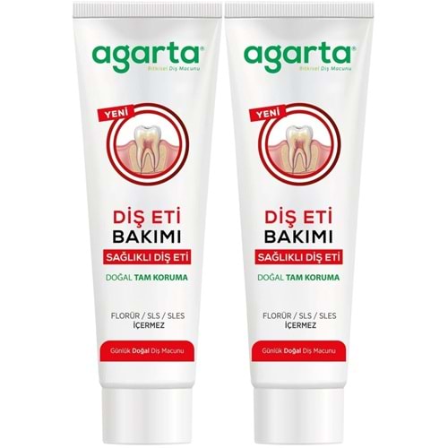 Agarta Doğal Tam koruma Diş Macunu 90 ML Diş Eti Bakımı & Plak Karşıtı (2 Li Set)