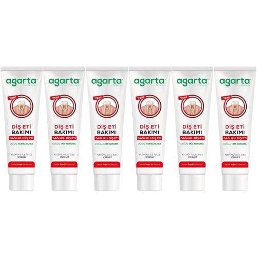 Agarta Doğal Tam koruma Diş Macunu 90 ML Diş Eti Bakımı & Plak Karşıtı (6 Lı Set)