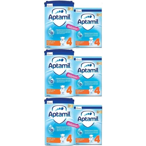 Nutrıcıa Aptamil Pronutra 1050GR (800+250GR) Devam Sütü No:4 (1 Yaş ve Üzeri) Avantaj Pk (3 Lü Set)