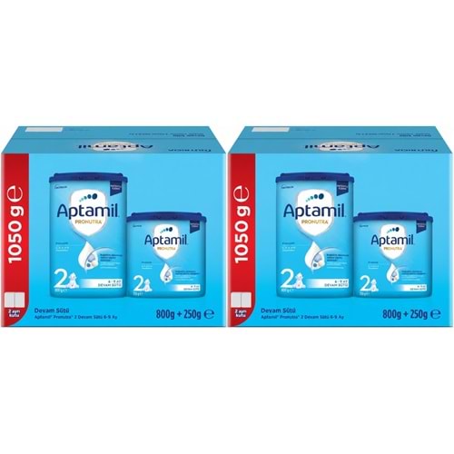 Nutrıcıa Aptamil Pronutra 1050GR (800+250GR) Devam Sütü No:2 (6-9 Ay) Avantaj Pk (2 Li Set)